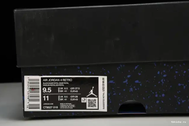 Cheap TB Black Jordan 4 Retro CT8527-018 Royal Game 0421